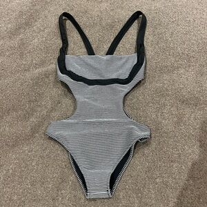 NWT Fleur Du Mal Stripe Swimsuit
